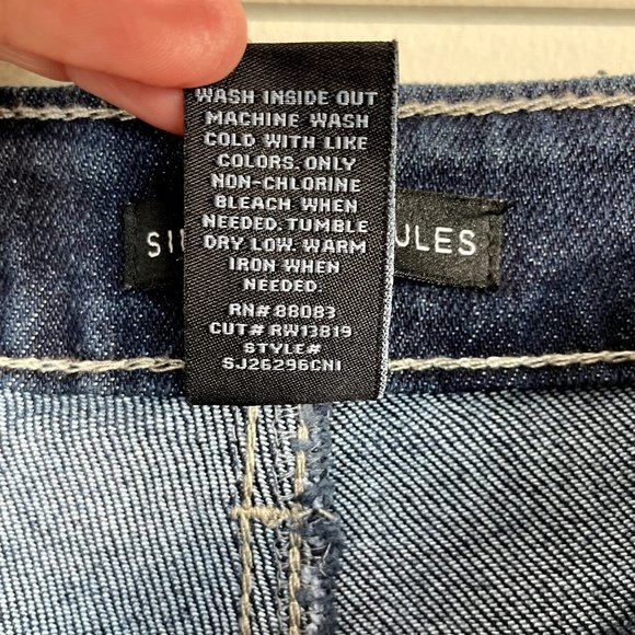 Sincerely Jules Jeans Womens 9/29 Blue High Waist Button Fly Mom Stovepipe Dark - Picture 9 of 10